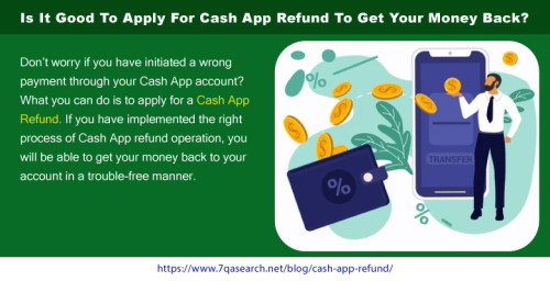 At the authority support page of Cash App, you should look at the course of Cash App Refund. Here, you will actually want to execute the means and guidelines through which you will actually want to apply for a discount. From now on, you ought to absolutely get the correct method of getting your cash discounted to your record. https://www.7qasearch.net/blog/cash-app-refund/