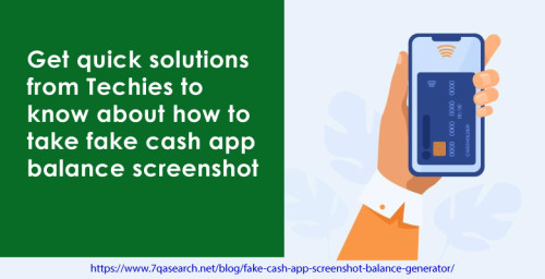 If you want to know about Fake Cash App Balance Screenshot then you should get in touch with the cash app support team. The professionals are available all day night to assist the users in fixing their technical troubles. Techies will surely help you out to take the screenshot with ease. https://www.7qasearch.net/blog/fake-cash-app-screenshot-balance-generator/