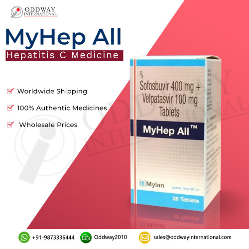 Myhep All Tablet is a combination of two antiviral medicines: Sofosbuvir and Velpatasvir. They work by lowering the amount of hepatitis C virus in the body and removing the virus from the blood over a period of time.
MyHep All Sofosbuvir and Velpatasvir Tablets at an affordable price from Oddway International "Pharmaceutical Wholesale Supplier and Exporter.
https://www.oddwayinternational.com/myhep-all-tablets-velpatasvir-sofosbuvir