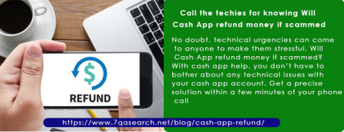 No doubt, technical urgencies can come to anyone to make them stressful. Will Cash App refund money if scammed? With cash app help, you don’t have to bother about any technical issues with your cash app account. Get a precise solution within a few minutes of your phone call.
