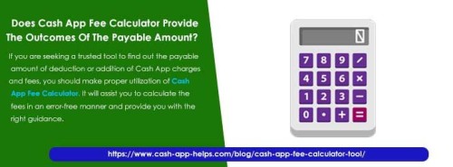 If you are seeking a trusted tool to find out the payable amount of deduction or addition of Cash App charges and fees, you should make proper utilization of Cash App Fee Calculator. It will assist you to calculate the fees in an error free manner and provide you  with the right guidance. https://www.cash-app-helps.com/blog/cash-app-fee-calculator-tool/