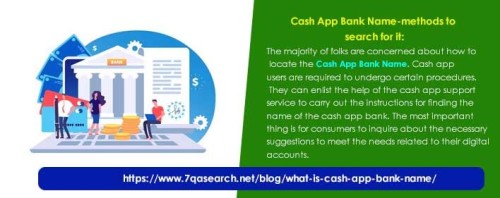 Cash App Bank Name methods to search for it