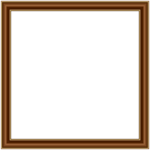 Brown Gold Border Frame Transparent PNG Image