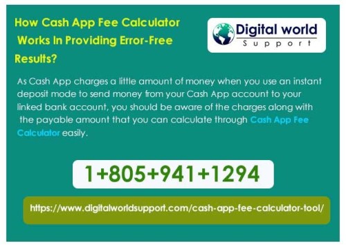 How Cash App Fee Calculator Works In Providing Error Free Results