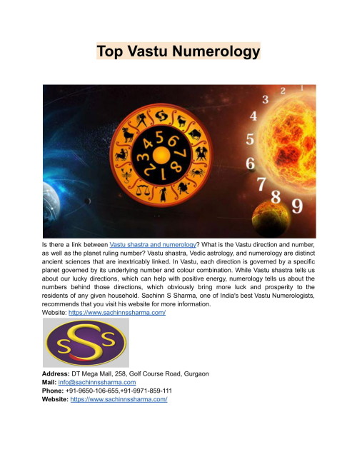 Sachinn S Sharma is the best and most genuine Vastu numerologist in Delhi, with many years of experience in Vastu and numerology. Visit the website now for more information!
Website: https://www.sachinnssharma.com/