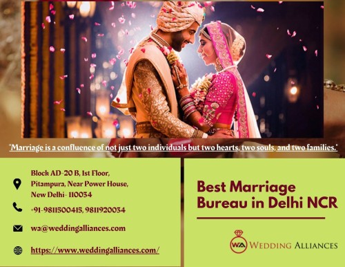 When deciding to marry, it is necessary for you to find the right partner so that you are able to lead a happy and purposeful marital life. In Delhi, there are numerous marriage bureaus that operate to help individuals find their ideal life partner. One such marriage bureau in Delhi is Wedding Alliances which has been in operation for 12+ years. Learn more at https://www.weddingalliances.com/