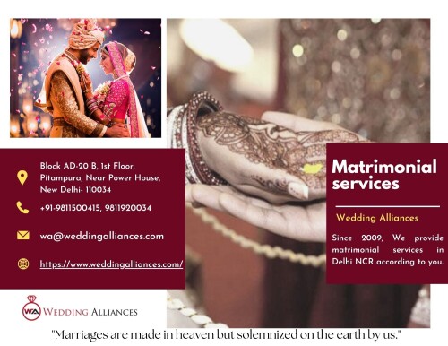 Alliances discreet and personalized Matrimonial Services in Delhi ensure a seamless journey to finding your life partner. Trust us to navigate the intricate world of alliances, where compatibility meets companionship. Whether you seek traditional ties or modern unions, we tailor our services to your unique preferences. For more details visit https://www.weddingalliances.com/