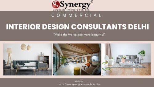 Synergy, a Commercial Interior Design Consultants Delhi, transforms your workspace into a hub of productivity and inspiration. We craft innovative designs that align with your brand identity and foster a thriving work environment. Contact us today to experience the Synergy difference.
Website: https://www.synergyce.com/clients.php
