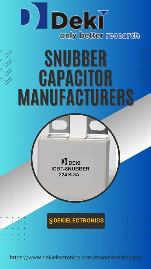 DEKIELECTRONICS is one of India's top Snubber Capacitor Manufacturers providing optimized solutions for power electronics applications. Our snubber capacitors ensure enhanced protection and interference-free performance.
Link: https://www.dekielectronics.com/manufacturing.php