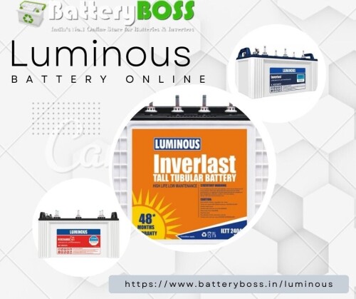Get the power you need with BatteryBoss! Discover a wide range of reliable batteries online, including Luminous Battery. Trust BatteryBoss for top-notch quality and hassle-free shopping. Shop now for your battery needs!
Website: https://www.batteryboss.in/luminous