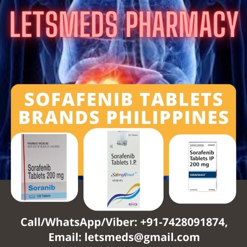 Available immediately, Sorafenib 200mg Tablets Manila, renowned for their efficacy in treating advanced renal cell carcinoma, hepatocellular carcinoma, and differentiated thyroid carcinoma. Generic Sorafenib 200mg Tablets Malaysia, a powerful tyrosine kinase inhibitor, helps inhibit tumor growth and angiogenesis. Purchase Sorafenib 200mg Tablets Price UAE Available for local pickup or can be shipped with China, USA, UAE, UK, Philippines, Thailand, Malaysia, Singapore, Hong Kong, Taiwan, Myanmar, South Korea, Dubai, Saudi Arabia and so on. Interested parties please contact Call/WhatsApp/VIber: +91-7428091874, WeChat/Skype: Letsmeds, Email: letsmeds@gmail.com, Website: www.letsmeds.com.