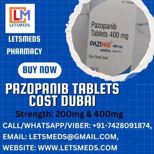 Purchase Pazopanib 200mg Tablets UAE are an orally administered prescription medication. Pazopanib 200mg Tablets Cost Philippines are indicated for the treatment Advanced renal cell carcinoma (kidney cancer). The dosage of Pazopanib 200mg Tablets Price Thailand should be determined by a qualified medical professional based on the individual patient's condition and tolerability. Distribution and availability of Pazopanib 200mg Tablets Brands Manila are restricted to authorized medical facilities, pharmacies, and healthcare professionals. Contact us today to place your order or inquire about pricing and shipping details USA, UAE, UK, Thailand, Malaysia, Philippines, China, Taiwan, Saudi Arabia, Dubai, Romania, Russia, Singapore, Hong Kong, etc. Get your Pazopanib 200mg Tablets Online China from a trusted source! Call/WhatsApp/Viber: +91-7428091874, WeChat/Skype: Letsmeds, Email: letsmeds@gmail.com, Website: www.letsmeds.com.