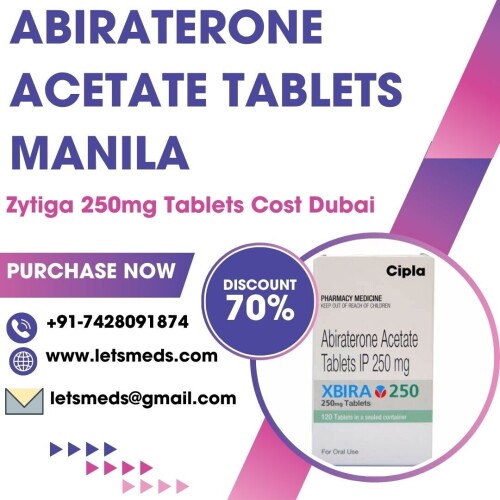Buy Abiraterone 250mg Tablets Singapore are a potent medication used in the treatment of metastatic castration-resistant prostate cancer (mCRPC). This medication works by inhibiting the enzyme CYP17A1, crucial in androgen production, thereby reducing the levels of testosterone and other androgens that can promote the growth of prostate cancer cells. Recommended dosage: 1000 mg (four 250 mg tablets) once daily. Patients should be monitored regularly for blood pressure, potassium levels, liver function, and signs of fluid retention. Fast and discreet shipping USA, UAE, UK, China, Taiwan, Hong Kong, Singapore, Philippines, Thailand, Malaysia, Dubai, Saudi Arabia, Peru, Russia, etc. To Purchase Abiraterone 250mg Tablets USA, please contact us via Call/WhatsApp/Viber: +91-7428091874, Email: letsmeds@gmail.com, Website: www.letsmeds.com.