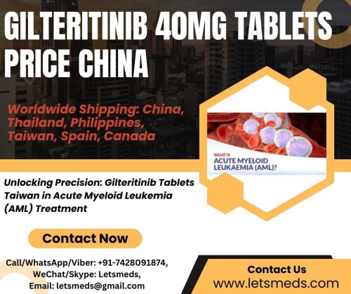 Are you or a loved one battling acute myeloid leukemia (AML)? Discover the benefits of Gilteritinib Tablets Online Taiwan, a groundbreaking treatment option designed to target and inhibit the FLT3 mutation, offering hope and improved outcomes for patients with this challenging condition. While Generic Gilteritinib Tablets China is generally well-tolerated, some patients may experience side effects. Gilteritinib 40mg Tablets Cost USA should only be used under the supervision of a qualified healthcare professional. Always consult your doctor to determine if Gilteritinib 40mg Tablets Price UAE is the right treatment for your specific condition. Available for immediate delivery USA, UAE, UK, China, Philippines, Thailand, Malaysia, Singapore, Taiwan, Spain, Dubai, etc. Take the first step towards better health with Buy Gilteritinib tablets Philippines. Contact us today Call/WhatsApp/Viber: +91-7428091874, WeChat/Skype: Letsmeds, Email: letsmeds@gmail.com, Website: www.letsmeds.com.