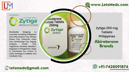 Buy Zytiga 250mg Tablet Online at Wholesale Price at LetsMeds, Generic Abiraterone Brands are cost-effective alternatives to their brand-name counterparts. Thankfully, LetsMeds is here to address these concerns by offering competitive prices and worldwide shipping for various abiraterone brands. Contact LetsMeds at +91-7428091874 or visit their website to place your order on Zytiga 250mg Tablets Philippines. Our delivery services extend to several countries, including #USA, #UK, #Lebanon, #UAE, #Romania, #Poland, #China, #Thailand, #Malaysia, #Philippines, #HongKong, #SaudiArabia, #Taiwan, #Georgia, #Russia, #Turkey, #France, #Nigeria, #Germany, and cities of Philippines like Quezon City, Manila, Davao City, Caloocan, Cebu City, Zamboanga City, Taguig, Antipolo, Cavite City, Tagbilaran, Navotas, Malabon,  Dagupan in Pangasinan, Naga in Camarines Sur, Ormoc in Leyte, Santiago in Isabela, and Cotabato City.