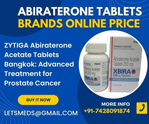 LetsMeds is your reliable online pharmacy with a global reach, offering a seamless ordering process for your medical needs. You can easily order Buy Abiraterone 250mg Tablets Singapore and other Generic Zytiga Tablets Cost Cebu City from the comfort of your home with just a few clicks. Abiraterone Acetate Tablets Brands UAE is used in combination with prednisone to treat men with metastatic castration-resistant prostate cancer (mCRPC). Your order will be swiftly processed, and deliveries are sent out promptly to countries like the USA, UK, UAE, Philippines, Singapore, Thailand, Malaysia, Saudi Arabia, Dubai, China, Taiwan, and more. Please consult your healthcare provider to determine if Abiraterone 250mg Tablets Online China is the right treatment for you. To place your order for Purchase Abiraterone 250mg Tablets USA and have it shipped to your location, Contact us today to place your order or for more information Call/WhatsApp/Viber: +91-7428091874, WeChat/Skype: Letsmeds, Email: letsmeds@gmail.com, Website: www.letsmeds.com.