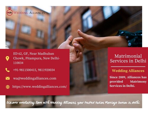 Wedding Alliances is your trusted marriage bureau that provides reliable matrimonial services in Delhi and is dedicated to helping you find your perfect life partner. With an extensive database of verified profiles and personalized matchmaking services, we cater to your specific preferences and requirements. Learn more at https://www.weddingalliances.com/