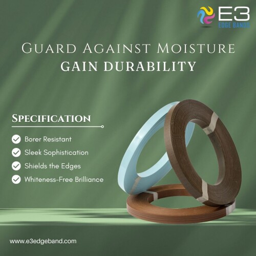 Find leading edge band manufacturers and suppliers in India, specializing in high-quality PVC edge bands. Get durable and decorative edge banding solutions for your furniture and woodworking needs. Explore our list of trusted manufacturers and suppliers for premium PVC edge bands in India.

Visit us:- https://e3edgeband.com/