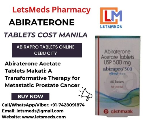 Abiraterone 250mg Tablets Manila blocks an enzyme called CYP17A1, which is involved in the production of androgens (hormones like testosterone). By inhibiting this enzyme, Original Abiraterone 250mg Tablets Makati reduces the levels of these hormones, helping to slow or stop the growth of hormone-sensitive cancer cells. With LetsMeds Pharmacy, Abirapro 250mg Tablets Online Caloocan in the Philippines is not only affordable but also convenient.

https://www.letsmeds.com/abiraterone-acetate-tablets-brands-india