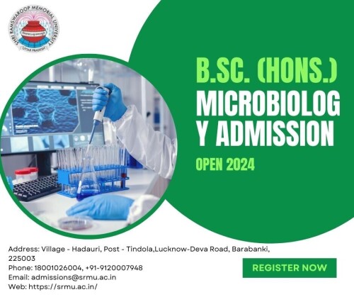 B.Sc. (Hons.) Microbiology Admission Open 2024 at Shri Ramswaroop Memorial University. Join our prestigious program, gain hands-on experience, and build a rewarding career in microbiology. Apply now and secure your future today!
Website: https://srmu.ac.in/program/b-sc-hons-microbiology