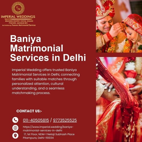 Baniya Matrimonial Services in Delhi

Imperial Wedding provides specialized Baniya Matrimonial Services in Delhi, offering personalized matchmaking to help families find ideal matches with cultural compatibility and trusted support.


To know more visit:-https://www.imperial.wedding/baniya-matrimonial-services-in-delhi